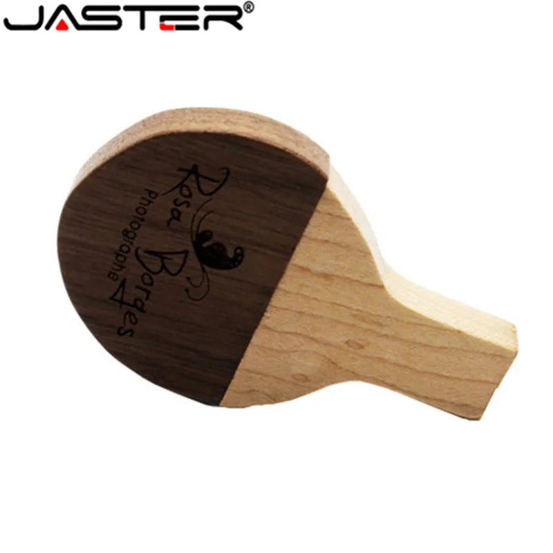 

JASTER Ping pong paddle Wooden usb 2.0 flash drive pendrive 4GB 8GB 16gb 32gb 64GB memory stick usb creativo sport Gifts U disk