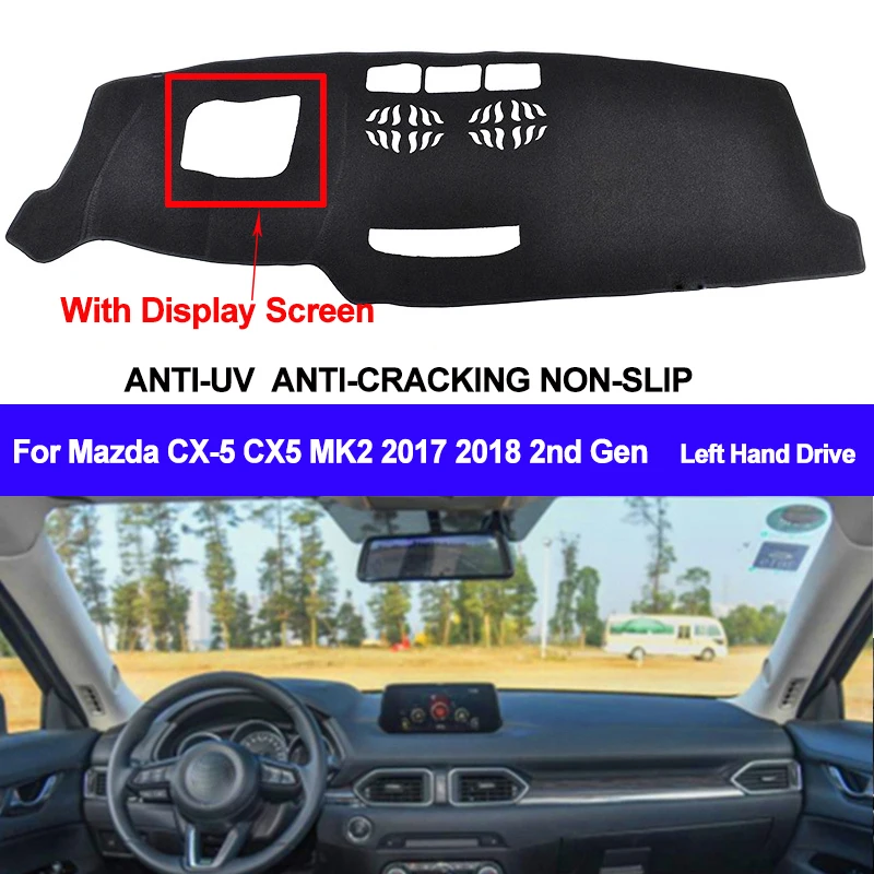 AIJS Car Dashboard Cover Dash Mat Pad Carpet Dashmat Anti-UV For Mazda CX-5 CX5 MK2 2017 2018 2nd Gen With Display Screen | Автомобили и