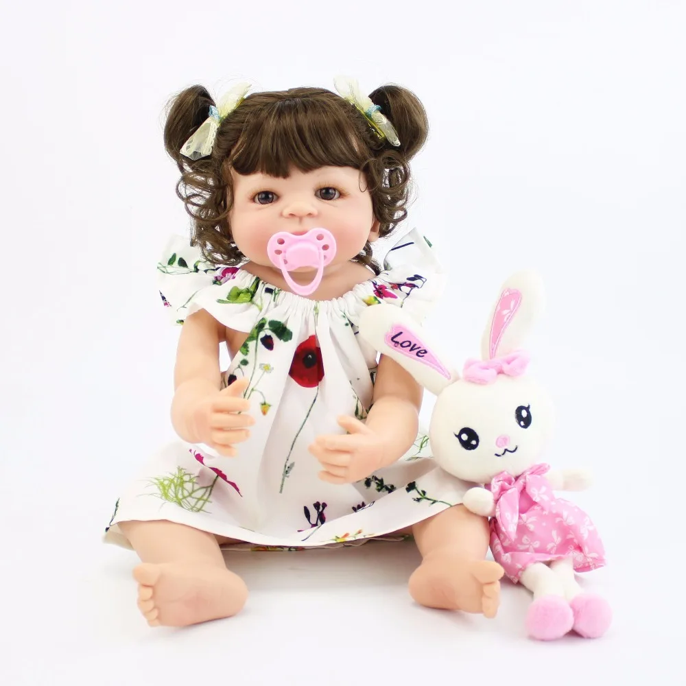 55cm Full Body Silicone Reborn Baby Doll Toys For Girls Cheap Bonecas Newborn Princess Bebe Alive Babies Present Gift Bathe Toy
55cm Full Body Silicone Reborn Baby Doll Toys For Girls Cheap Bonecas Newborn Princess Bebe Alive Babies Present Gift Bathe Toy