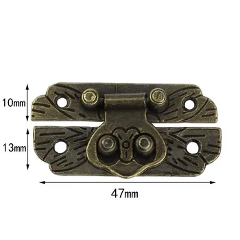 47*23MM 10pcs Antique Bronze Hasp Wine Gift Wooden Case Box Hasp Latch Bucle Furniture Clasp Lock Padlock
47*23MM 10pcs Antique Bronze Hasp Wine Gift Wooden Case Box Hasp Latch Bucle Furniture Clasp Lock Padlock