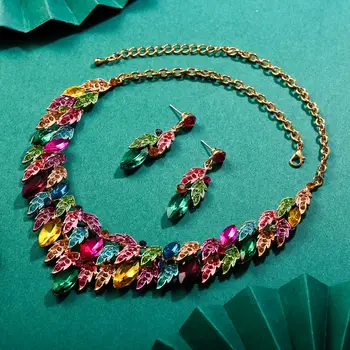 Tuliper Dubai Jewelry Set Austrian Crystal Wedding Necklace Earrings Set Women Party Jewelry Accessories Retro Gifts
Tuliper Dubai Jewelry Set Austrian Crystal Wedding Necklace Earrings Set Women Party Jewelry Accessories Retro Gifts