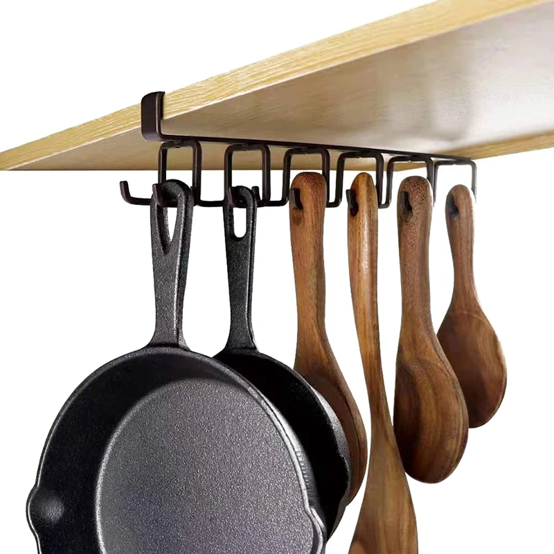 Multifunction Nail Free 12 Hooks Mug Holder Under Cabinet Coffee Cup Hanger for Kitchen, Armoire and Any Thickness Of 0.8 Inch
Multifunction Nail Free 12 Hooks Mug Holder Under Cabinet Coffee Cup Hanger for Kitchen, Armoire and Any Thickness Of 0.8 Inch