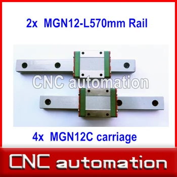 2pc 12mm width 570mm MGN12 linear guide rail + 4pc MGN MGN12C Blocks carriage CNC
2pc 12mm width 570mm MGN12 linear guide rail + 4pc MGN MGN12C Blocks carriage CNC