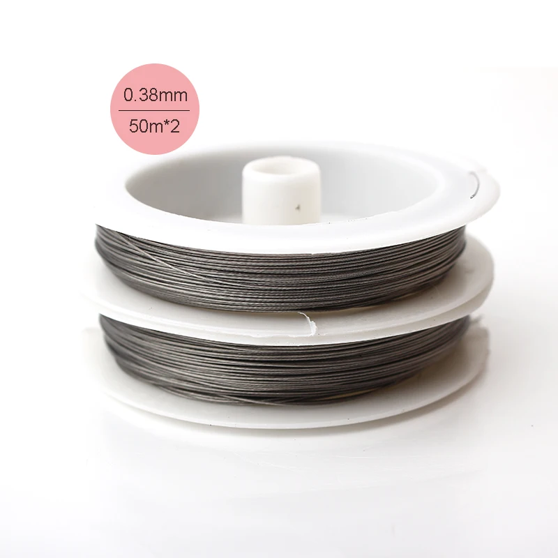 0.38mm 27ga 2pcs Tiger Tail Nylon Coated Steel Wire (50m*2) for Jewelry Supplies Soft Artistic Wire Nacklace Findings Components
0.38mm 27ga 2pcs Tiger Tail Nylon Coated Steel Wire (50m*2) for Jewelry Supplies Soft Artistic Wire Nacklace Findings Components