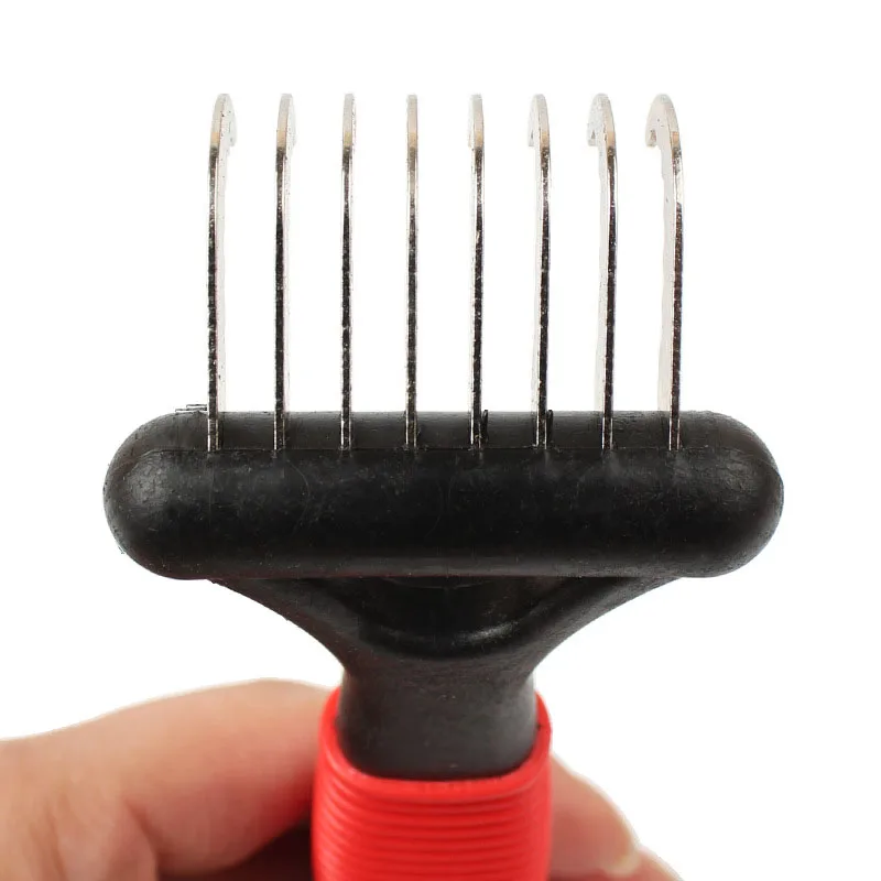 Pet Dematting Comb Professional Grooming Tool Pet Rake for Dogs Cats Best in Removing of Undercoat Mats Knots and Tangled Hair4