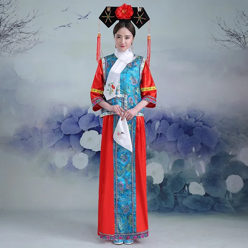 Hot Sale 5 colors new Embroidery girl Qing Dynasty Princess Costume women's ancient court dress for cosplay stage performance
Hot Sale 5 colors new Embroidery girl Qing Dynasty Princess Costume women's ancient court dress for cosplay stage performance