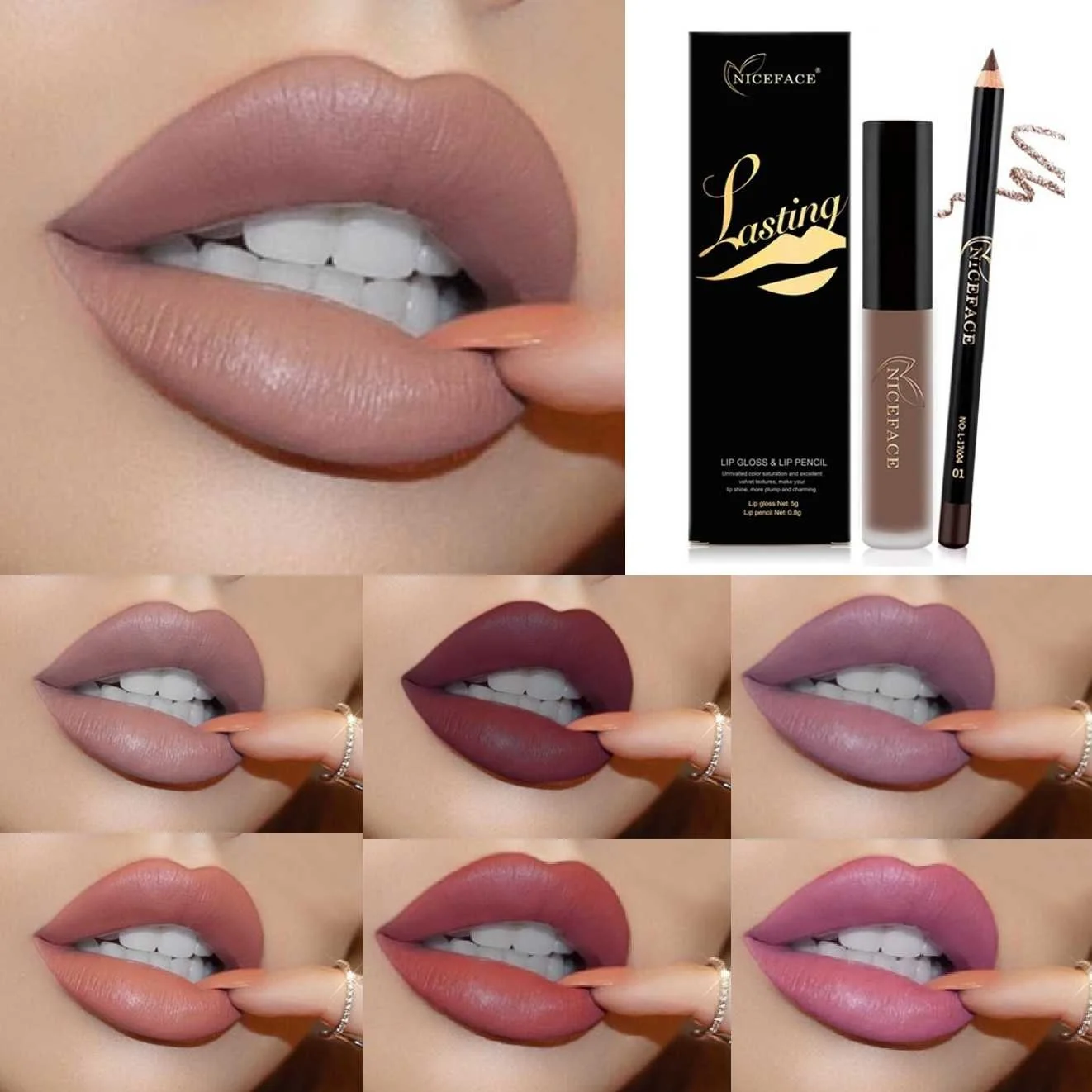 New 2018 Waterproof Matte Liquid Lipstick kit for Women Makeup Long Lasting Pigment Dark Red Color Lip Gloss Stick Set
New 2018 Waterproof Matte Liquid Lipstick kit for Women Makeup Long Lasting Pigment Dark Red Color Lip Gloss Stick Set