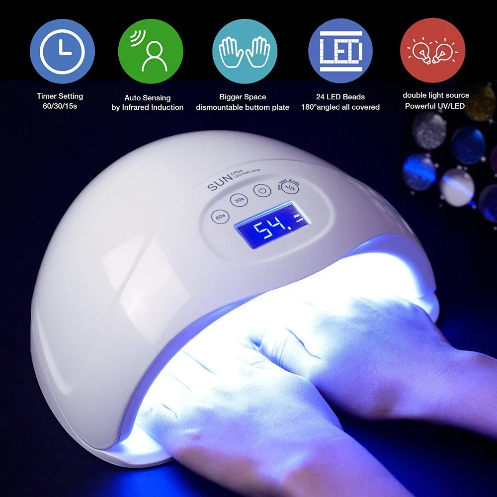 CAPPUCCI SUN5 Plus 48W Nail Dryer UV Led Lamp For Nails Curing All Types Gel Varnish With Bottom 30s/60s/99s Timer LCD Display
CAPPUCCI SUN5 Plus 48W Nail Dryer UV Led Lamp For Nails Curing All Types Gel Varnish With Bottom 30s/60s/99s Timer LCD Display