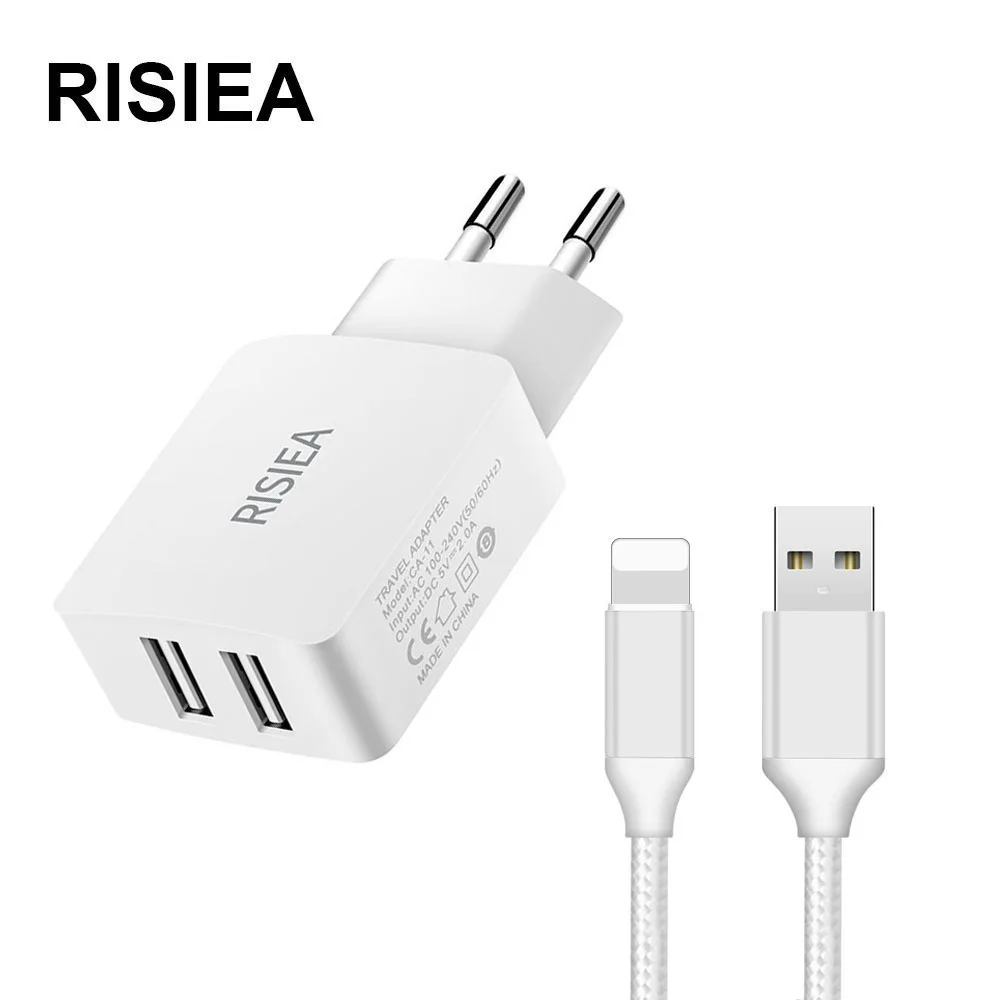 RISIEA 2A USB charger Wall Charger 1m Nylon 8 Pin USB Cable Data Cable For iPhone x 8 plus 7 plus for iphone 5 5s 6 6s plus
RISIEA 2A USB charger Wall Charger 1m Nylon 8 Pin USB Cable Data Cable For iPhone x 8 plus 7 plus for iphone 5 5s 6 6s plus