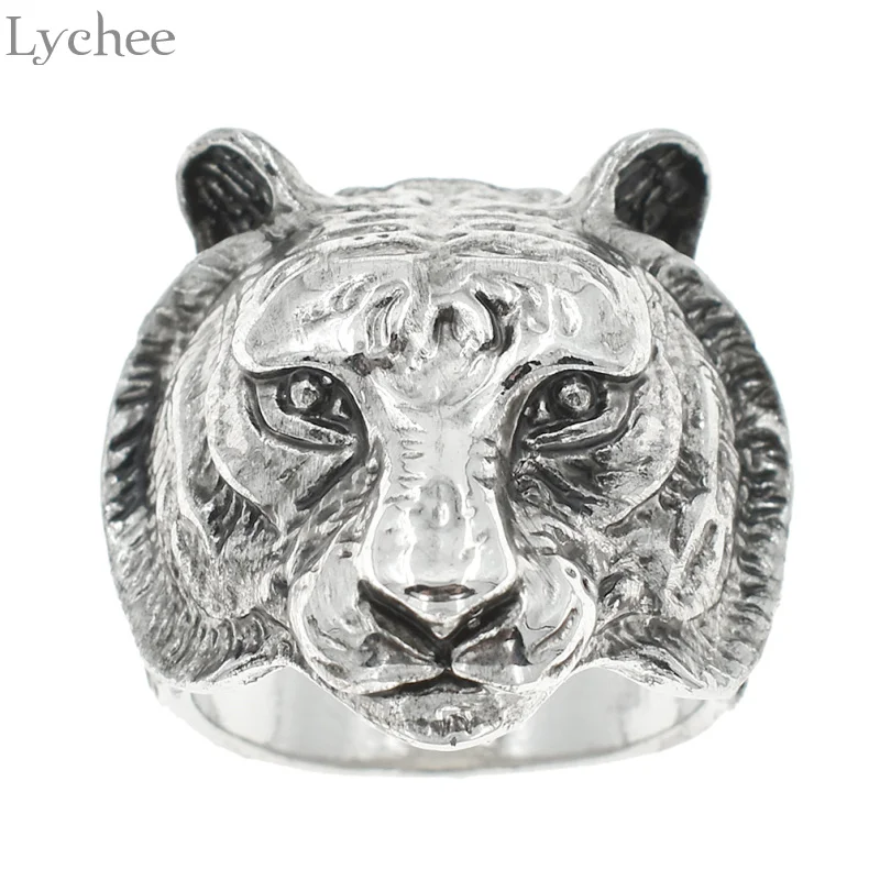 Lychee Vintage Tiger Head Ring Retro Unisex Silver Color Ring Fashion Men Women Rings Gifts Crafts
Lychee Vintage Tiger Head Ring Retro Unisex Silver Color Ring Fashion Men Women Rings Gifts Crafts