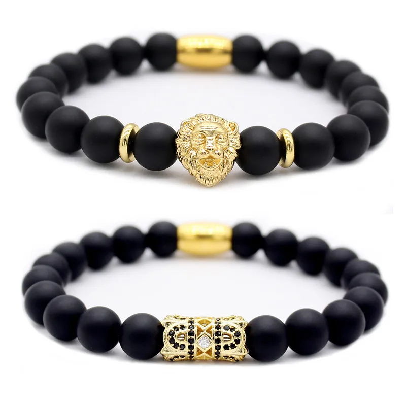 Poshfeel Lion Charms Bracelets & Bangles 8mm Black Stone Beads Bracelet Set Handmade Jewelry Pulsera MBR180307
Poshfeel Lion Charms Bracelets & Bangles 8mm Black Stone Beads Bracelet Set Handmade Jewelry Pulsera MBR180307
