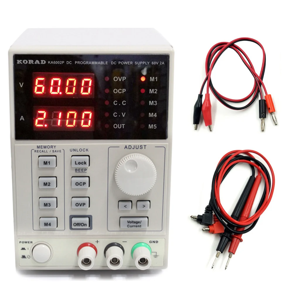 KORAD KA6002P 60V2A Adjustable Programmable Power Supply Digital Control DC Regulated Power Supply RS232 USB Interface
KORAD KA6002P 60V2A Adjustable Programmable Power Supply Digital Control DC Regulated Power Supply RS232 USB Interface