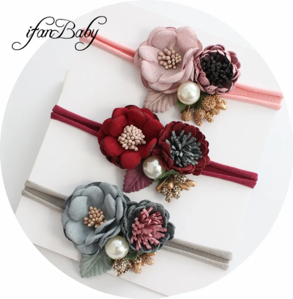 kids girl nylon flower headband (6)