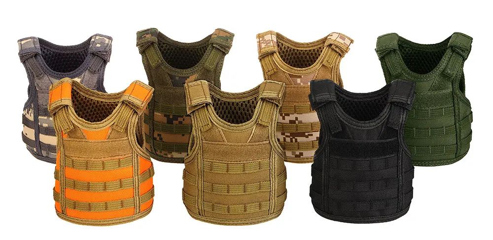 SINAIRSOFT Tactical Premium Beer Military Molle Mini Miniature Hunting Vests Beverage Cooler adjustable shoulder straps LY2074 9