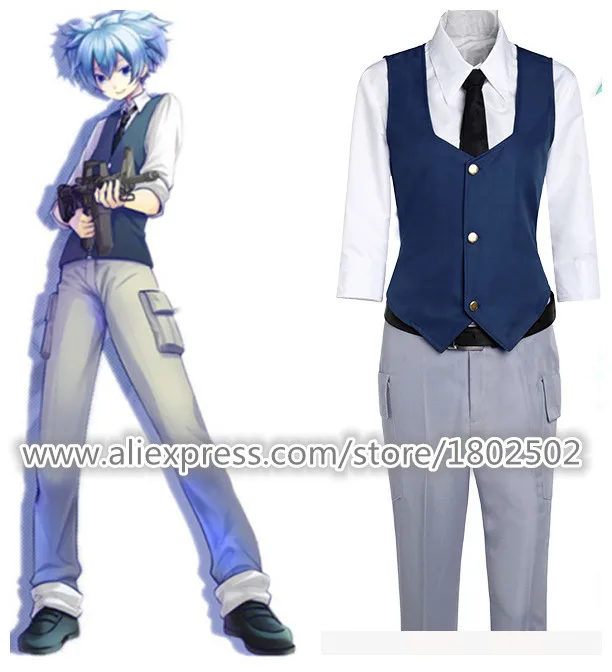 Assassination Classroom Shiota Nagisa Cosplay Costumes Unisex Clothes Uniform(Waistcoat + Shirt + Tie + Pant)
Assassination Classroom Shiota Nagisa Cosplay Costumes Unisex Clothes Uniform(Waistcoat + Shirt + Tie + Pant)