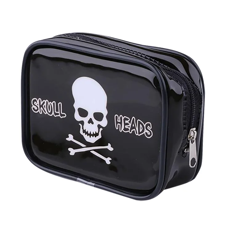 Custom Skull Heads Glossy Black PVC vinyl Makeup Purse Toiletry Pouch Cosmetic Organizer Bags Available for Personalize
Custom Skull Heads Glossy Black PVC vinyl Makeup Purse Toiletry Pouch Cosmetic Organizer Bags Available for Personalize