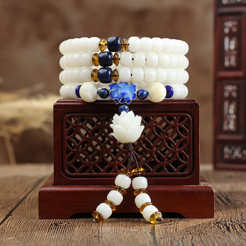 White jade Bodhi root 108 original Buddha beads string white jade bracelet boutique Putizi wholesale bucket beads men and women
White jade Bodhi root 108 original Buddha beads string white jade bracelet boutique Putizi wholesale bucket beads men and women