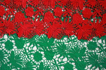 Gorgeous Red/Green Guipure Lace Fabrics african guipure lace water soluble chemical lace
Gorgeous Red/Green Guipure Lace Fabrics african guipure lace water soluble chemical lace