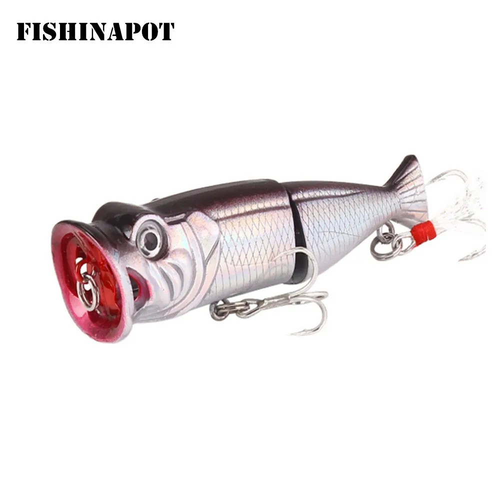 FISHINAPOT 1PCS 11g/8cm Topwater Two sections Popper Hot Model Fishing Lure Floating Baits Crankbait Wobblers With Feather
FISHINAPOT 1PCS 11g/8cm Topwater Two sections Popper Hot Model Fishing Lure Floating Baits Crankbait Wobblers With Feather