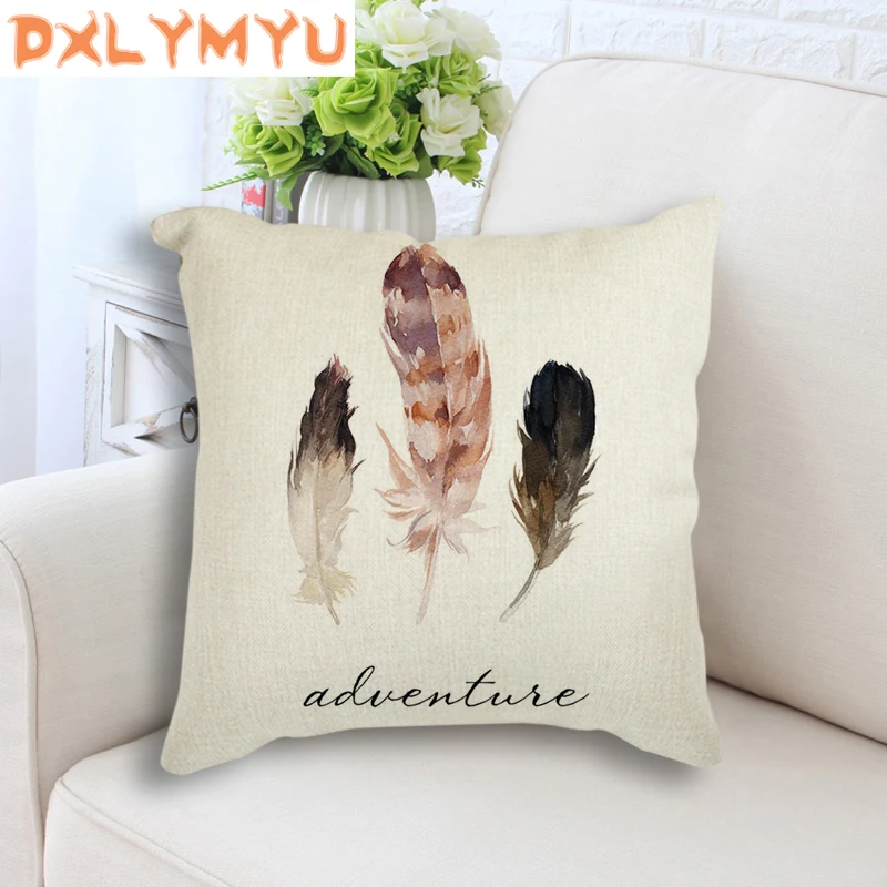 Watercolor Feather Decorative Cushion Sofa Throw Pillows 45*45cm Home Decor Sofa Cushion Square Car Pillows Room Decoration
Watercolor Feather Decorative Cushion Sofa Throw Pillows 45*45cm Home Decor Sofa Cushion Square Car Pillows Room Decoration