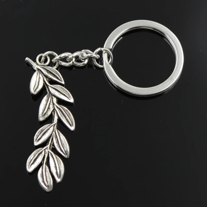 New Fashion Men 30mm Keychain DIY Metal Holder Chain Vintage Olive Branch Wreath 52x23mm Silver Color Pendant Gift
New Fashion Men 30mm Keychain DIY Metal Holder Chain Vintage Olive Branch Wreath 52x23mm Silver Color Pendant Gift