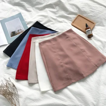 Women Solid Color Skirt Lady 2018 New Korean Chic Simple Split Package Hip High Waist Slim A-line Casual Skirt
Women Solid Color Skirt Lady 2018 New Korean Chic Simple Split Package Hip High Waist Slim A-line Casual Skirt