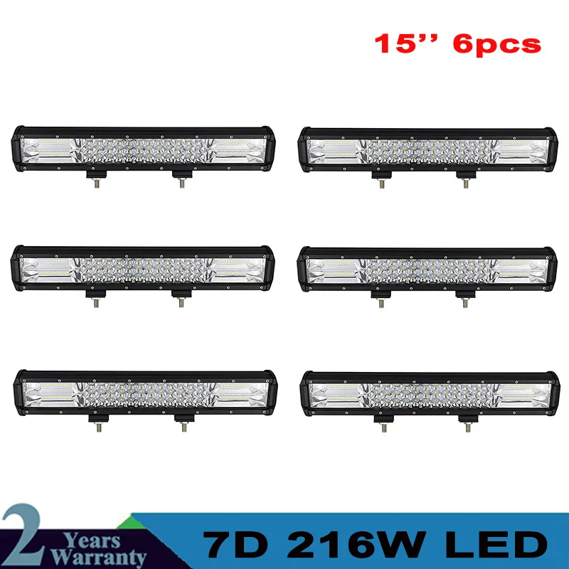 New arrival 6pcs Triple-ROW 7D 15'' 216W offroad led work light bar auto driving lamp For 4wd suv atv car tractor truck 12v 24v
New arrival 6pcs Triple-ROW 7D 15'' 216W offroad led work light bar auto driving lamp For 4wd suv atv car tractor truck 12v 24v