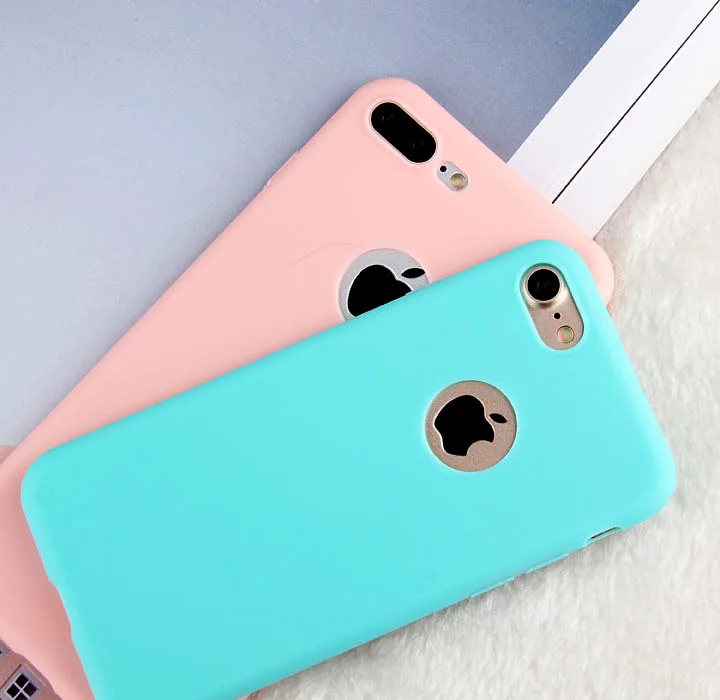 Candy-Soft-TPU-Silicon-phone-cases-Coque-with-logo-window-Accessories-For-iPhone-5-5S-SE