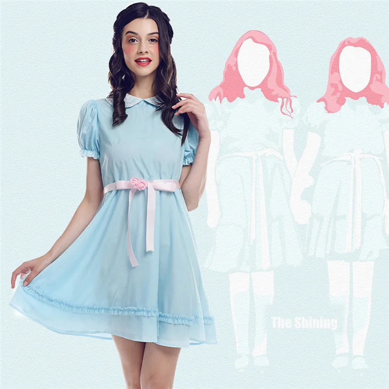 New Halloween Cosplay Costume The Shining Lisa & Louise Burns Grady Twins Adult Kids Blue Girl Party Lolita Dress Gifts
New Halloween Cosplay Costume The Shining Lisa & Louise Burns Grady Twins Adult Kids Blue Girl Party Lolita Dress Gifts