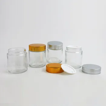 200 x 80g Travel Empty Facial Cream Glass Jar 1/3oz Cosmetic Make up Sample Container Emulsion Refillable Pot Silver Gold Lid 
200 x 80g Travel Empty Facial Cream Glass Jar 1/3oz Cosmetic Make up Sample Container Emulsion Refillable Pot Silver Gold Lid