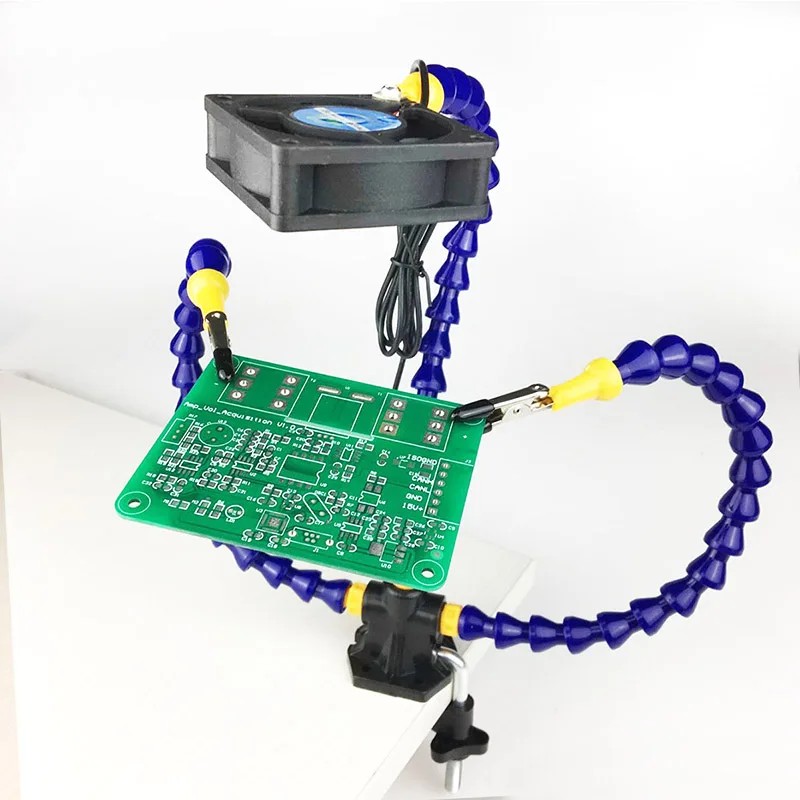 Инструмент для пайки рук 2 металлические гибкие руки Аллигатор клип PCB держатель