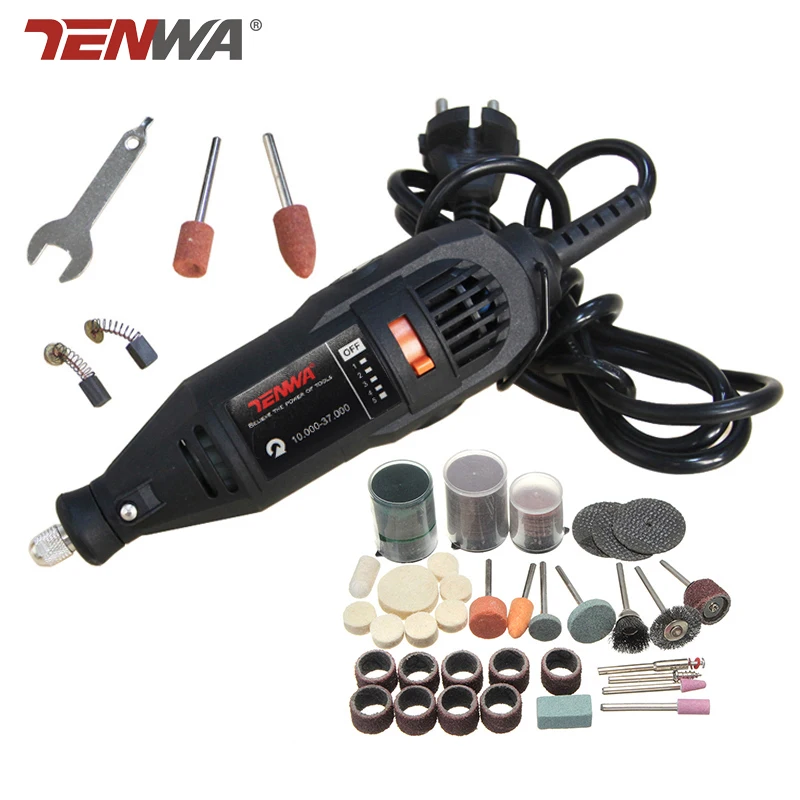 TENWA мини ДРЕЛЬ Dremel стиль Электрический Роторный инструмент гравировки