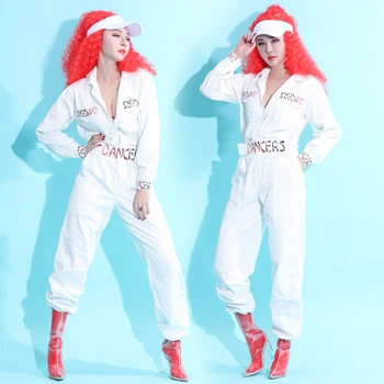 Jazz Stage Costume Women White Long Sleeve Jumpsuit Hip Hop Dancer Clothes Nightclub Singers Rave Outfit Performance Wear DN3120
Jazz Stage Costume Women White Long Sleeve Jumpsuit Hip Hop Dancer Clothes Nightclub Singers Rave Outfit Performance Wear DN3120