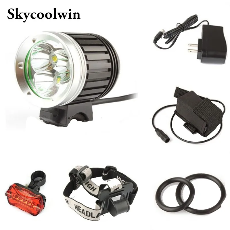 3800 Lumens 3x XM-L T6 LED Headlight 3T6 Headlamp Bicycle Bike Light Waterproof + Battery Pack 10pcs
3800 Lumens 3x XM-L T6 LED Headlight 3T6 Headlamp Bicycle Bike Light Waterproof + Battery Pack 10pcs