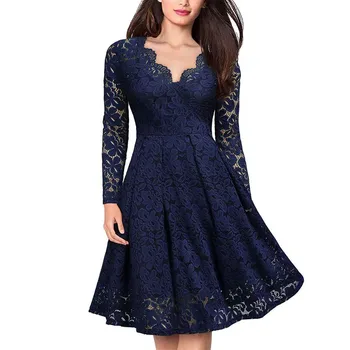 Women Sexy V Neck Long Sleeve Dress for Women Spring Fashion Red Black Dress Robe Femme Evening Ball Gown Party Dress Vestido 
Women Sexy V Neck Long Sleeve Dress for Women Spring Fashion Red Black Dress Robe Femme Evening Ball Gown Party Dress Vestido