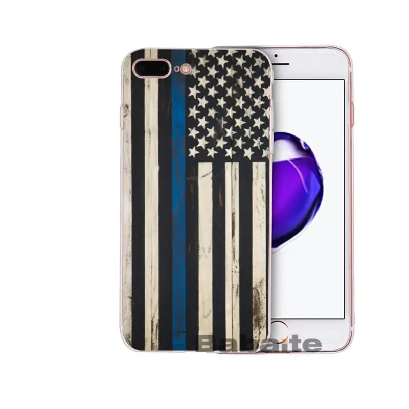 Thin Blue Line American US Flag