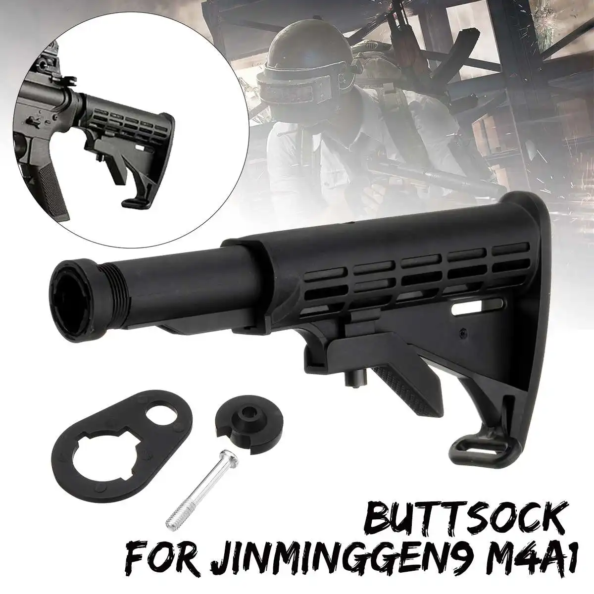 Buttsock Buffer Tube Jinming Gen9 M4a1 Gel Ball for Blaster Toy Upgrade Accessory
Buttsock Buffer Tube Jinming Gen9 M4a1 Gel Ball for Blaster Toy Upgrade Accessory