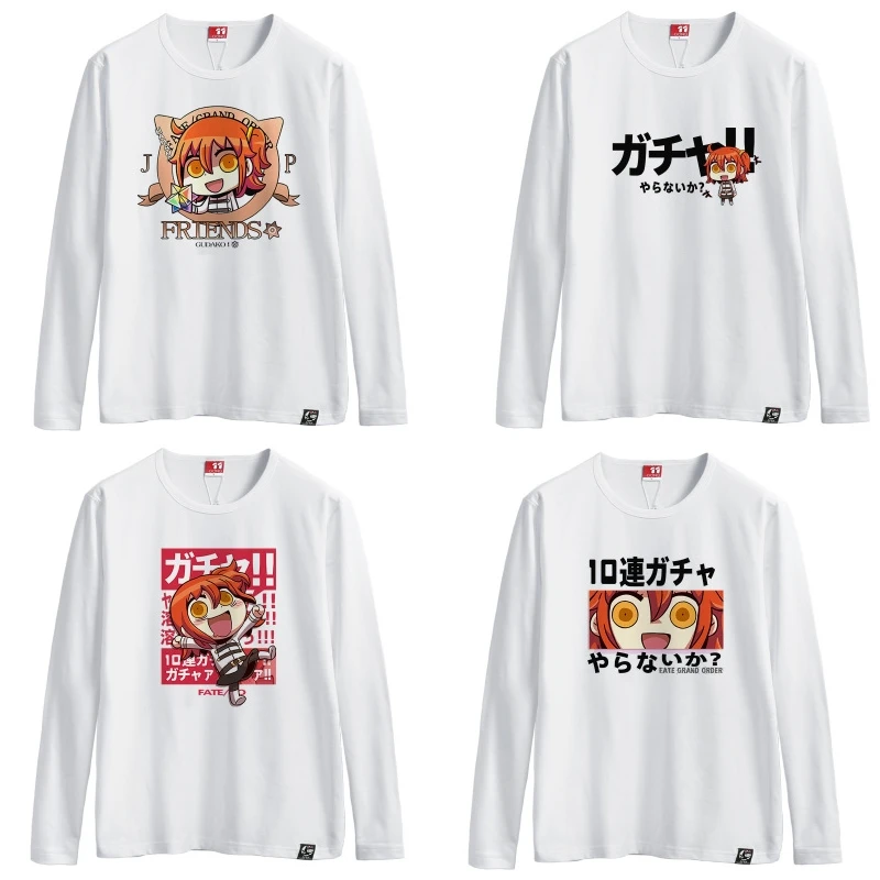 Japanese animation cartoon T-shirt with long sleeves Printed cotton long sleeve T-shirt white black T-shirt Student
Japanese animation cartoon T-shirt with long sleeves Printed cotton long sleeve T-shirt white black T-shirt Student