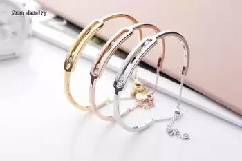 Distinctive Designer Move Stones Open Cuff Bracelet,Precision Stainless Steel Material with 3 Sliding Stones,Finest Women Bangle
Distinctive Designer Move Stones Open Cuff Bracelet,Precision Stainless Steel Material with 3 Sliding Stones,Finest Women Bangle