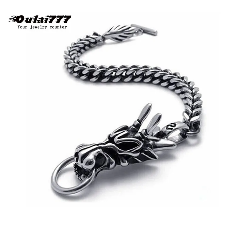 2019 wholesale stainless steel men charm dragon bracelet on hand link chain male accessories mens bracelets hip hop animal
2019 wholesale stainless steel men charm dragon bracelet on hand link chain male accessories mens bracelets hip hop animal