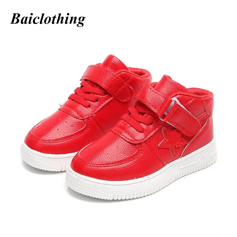 2019 Spring Casual Children Shoes Sneakers PU Leather High Help Waterproof Black red Kids Boots White Boys Girls Shoes
2019 Spring Casual Children Shoes Sneakers PU Leather High Help Waterproof Black red Kids Boots White Boys Girls Shoes