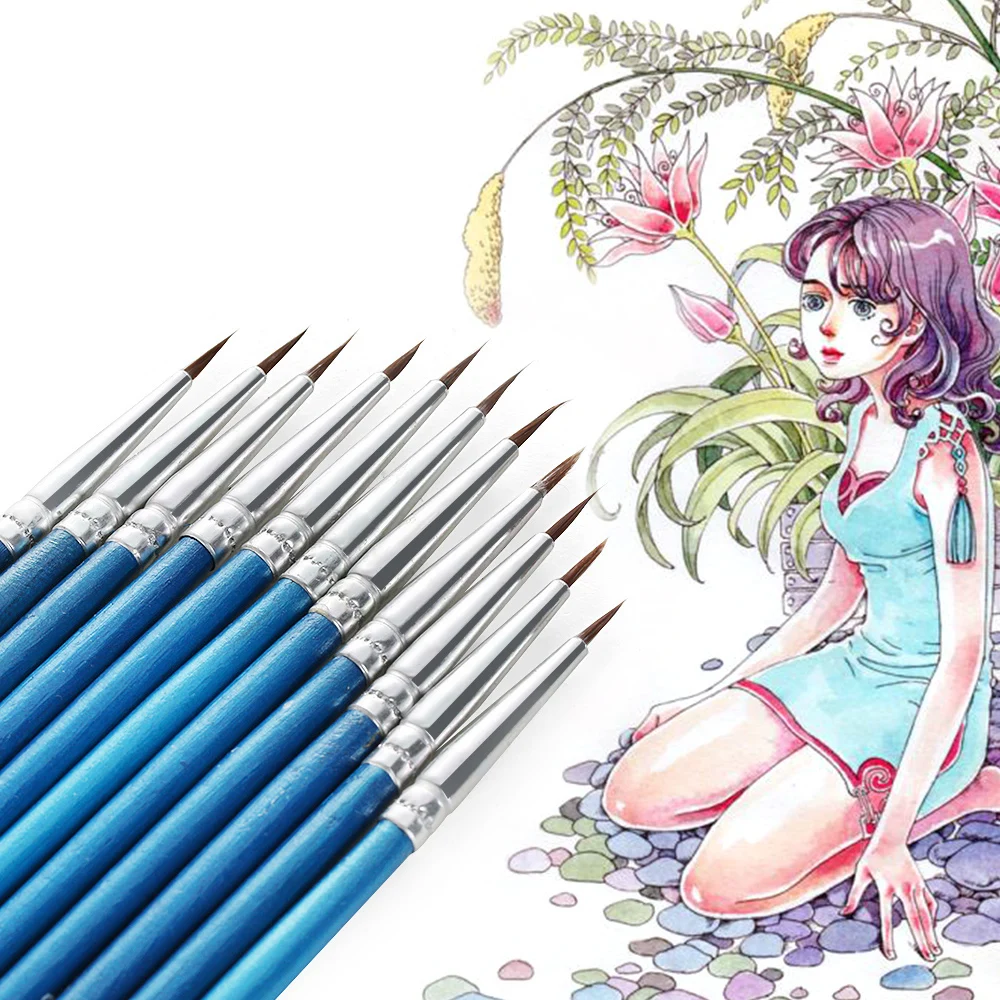 10 Pcs/Lot Point Tip Pastry Baking Tools Nylon Fiber Hair Line Drawing Pen Artist Paint Brush Fondant Cake Decorating Tool
10 Pcs/Lot Point Tip Pastry Baking Tools Nylon Fiber Hair Line Drawing Pen Artist Paint Brush Fondant Cake Decorating Tool