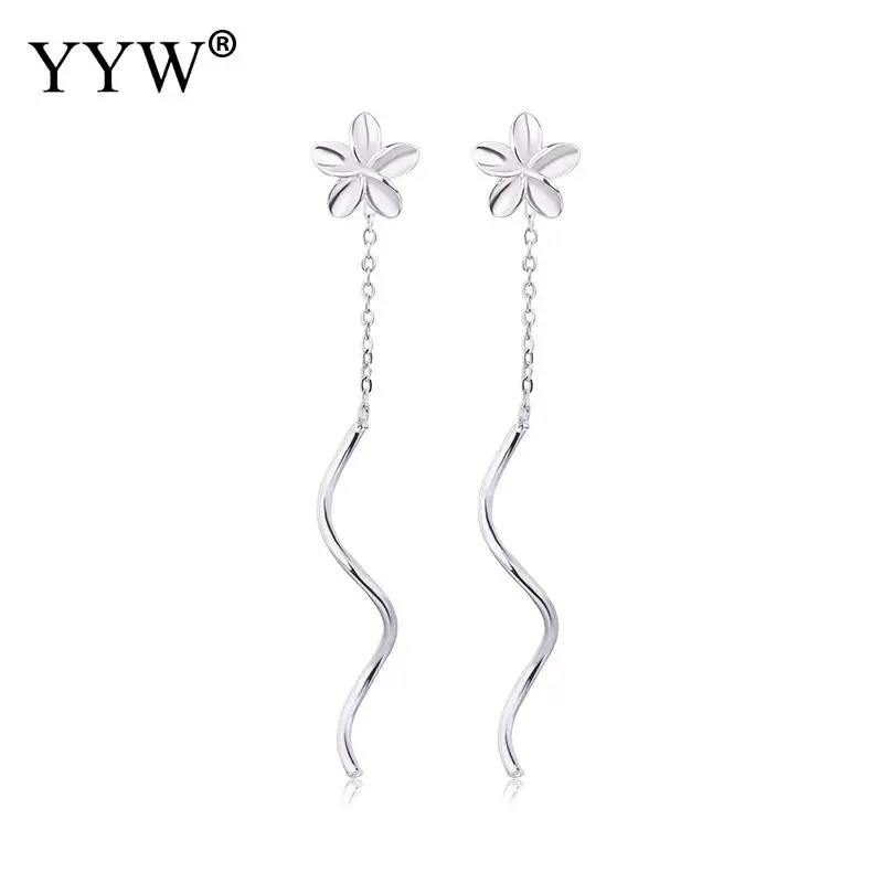 Exquisite Silver Color Thread Through Women Drop Earrings Flower Shape for Ladies Modern Generous Hanging Dangle Jewerly Bijoux
Exquisite Silver Color Thread Through Women Drop Earrings Flower Shape for Ladies Modern Generous Hanging Dangle Jewerly Bijoux