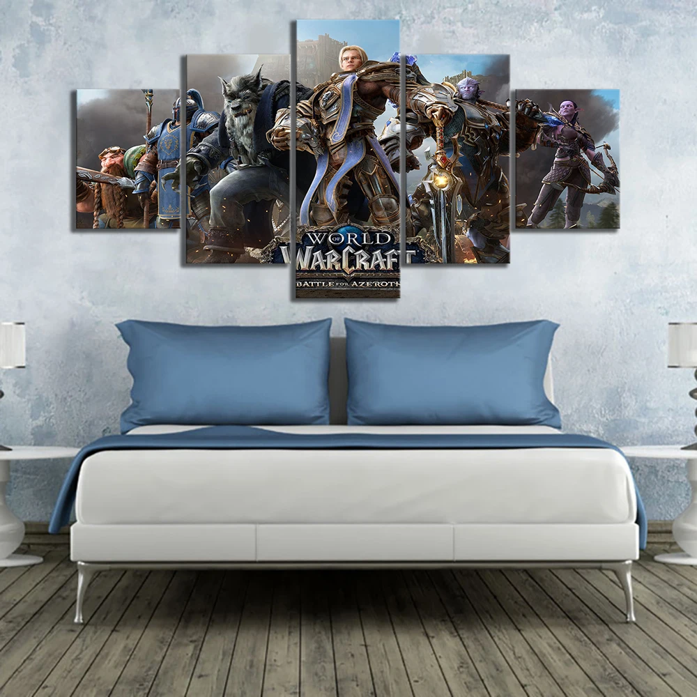Modular Pictures Prints Poster 5 Pcs World Of Warcraft Battle For Azeroth Video Game Canvas Painting Wall Art Home Decor Frame
Modular Pictures Prints Poster 5 Pcs World Of Warcraft Battle For Azeroth Video Game Canvas Painting Wall Art Home Decor Frame
