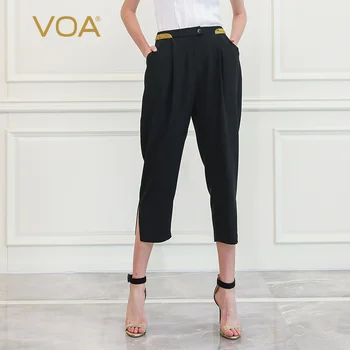 VOA Office Ladies Sand Wash Heavy Silk Black Harem Pants Women Casual Cropped Trousers Luxury Large Size Fall Streetwear K822
VOA Office Ladies Sand Wash Heavy Silk Black Harem Pants Women Casual Cropped Trousers Luxury Large Size Fall Streetwear K822