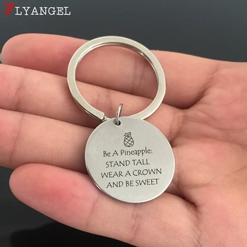 Fashion Engraved Jewelry Keyring Hand stamped Be A Pineapple Stainless Steel Keychain For Women Men Girl Metal Gift
Fashion Engraved Jewelry Keyring Hand stamped Be A Pineapple Stainless Steel Keychain For Women Men Girl Metal Gift