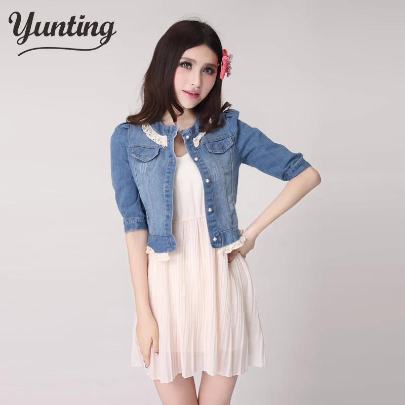 Free shipping Denim Clothings Hot Sale Ladies Korean Style Fashion Lace Jean Coat Classical Ladies Jacket jeans fashion 2018
Free shipping Denim Clothings Hot Sale Ladies Korean Style Fashion Lace Jean Coat Classical Ladies Jacket jeans fashion 2018