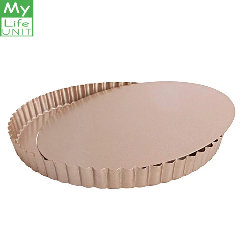 MYLIFEUNIT 10 Inch Non Stick Carbon Steel Quiche Pan Tart Pizza Pie Pan with Removable loose Bottom
MYLIFEUNIT 10 Inch Non Stick Carbon Steel Quiche Pan Tart Pizza Pie Pan with Removable loose Bottom