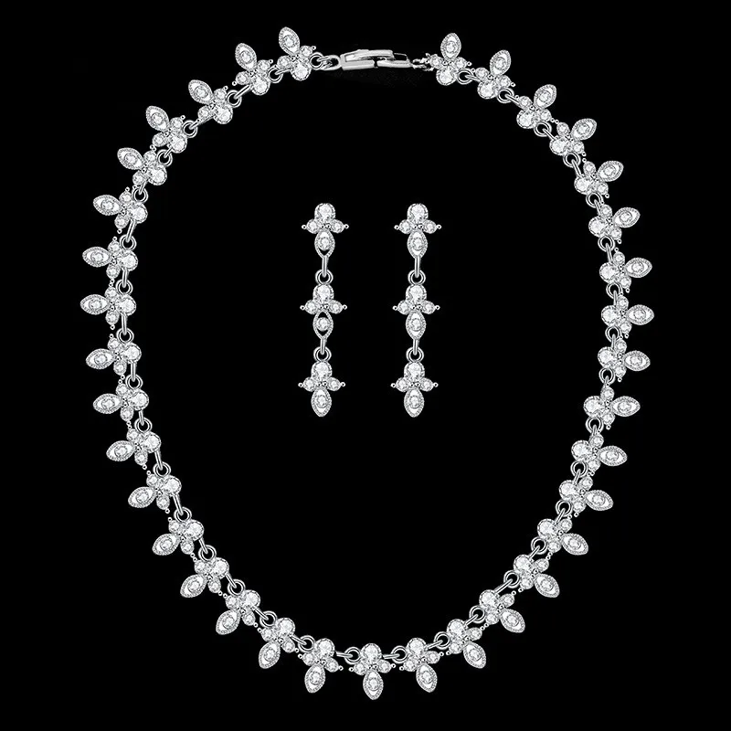 SLBRIDAL Silver Austrian Crystal Rhinestones Pearls Alloy Wedding Jewelry Set Bridal Necklace Earring Set Women Party Jewelry
SLBRIDAL Silver Austrian Crystal Rhinestones Pearls Alloy Wedding Jewelry Set Bridal Necklace Earring Set Women Party Jewelry