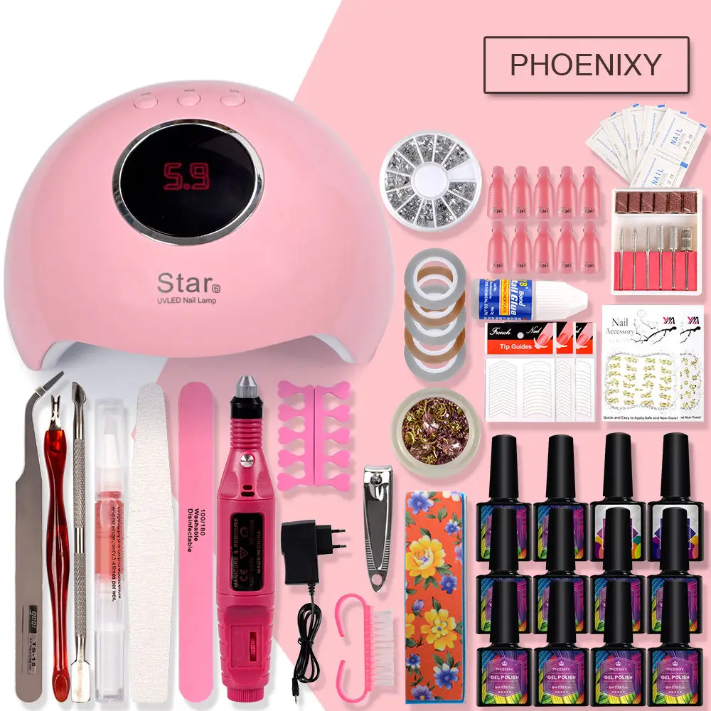 Manicure Set Gel Nail Polish Kit 36W LED Lamp 8Pcs 8ml Nail Art Tools Set lacquer Varnish Semi Permanent All Manicure Kit
Manicure Set Gel Nail Polish Kit 36W LED Lamp 8Pcs 8ml Nail Art Tools Set lacquer Varnish Semi Permanent All Manicure Kit